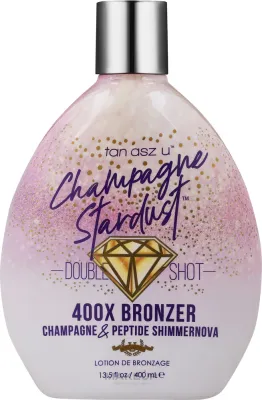 Tan Asz U Double Shot Champagne Stardust 400X Bronzer — сияющий бальзам-автозагар с шиммером, 221/400 мл