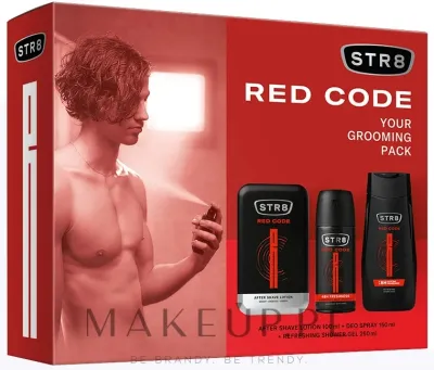 Набор STR8 Red Code лосьон после бритья 100 мл дезодорант-спрей 150 мл и гель для душа 250 мл для мужчин