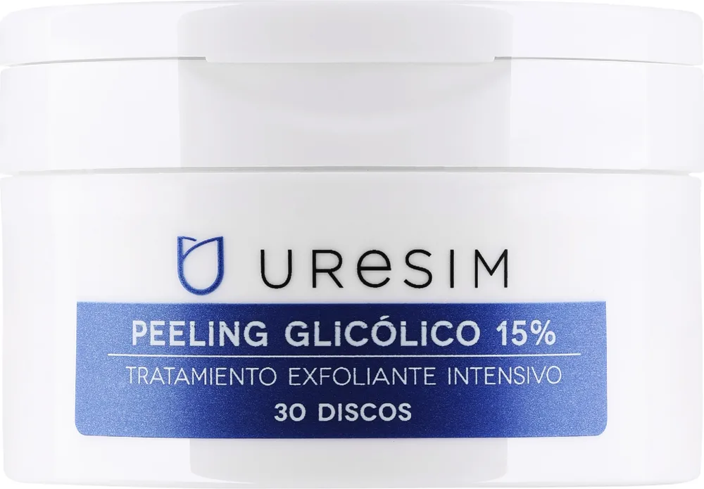 Uresim Glycolic Peel 15% химический пилинг для лица в дисках с гликолевой кислотой и алоэ 30 шт