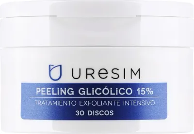Uresim Glycolic Peel 15% химический пилинг для лица в дисках с гликолевой кислотой и алоэ 30 шт