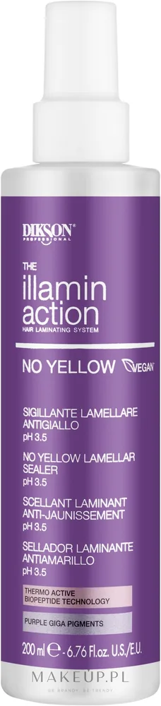 Крем-нейтрализатор желтизны Dikson Illaminaction No Yellow Lamellar Sealer pH 3.5 термоактивный, ламинирование, с гиалуроном, 200 мл
