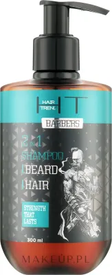 Шампунь Hair Trend Barber 2в1 для бороды и волос мужской, с пантенолом и маслами, 300 мл
