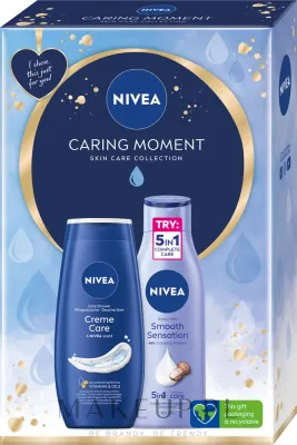 Набор NIVEA Caring Moment гель для душа и молочко для тела с миндальным маслом 2x250 мл
