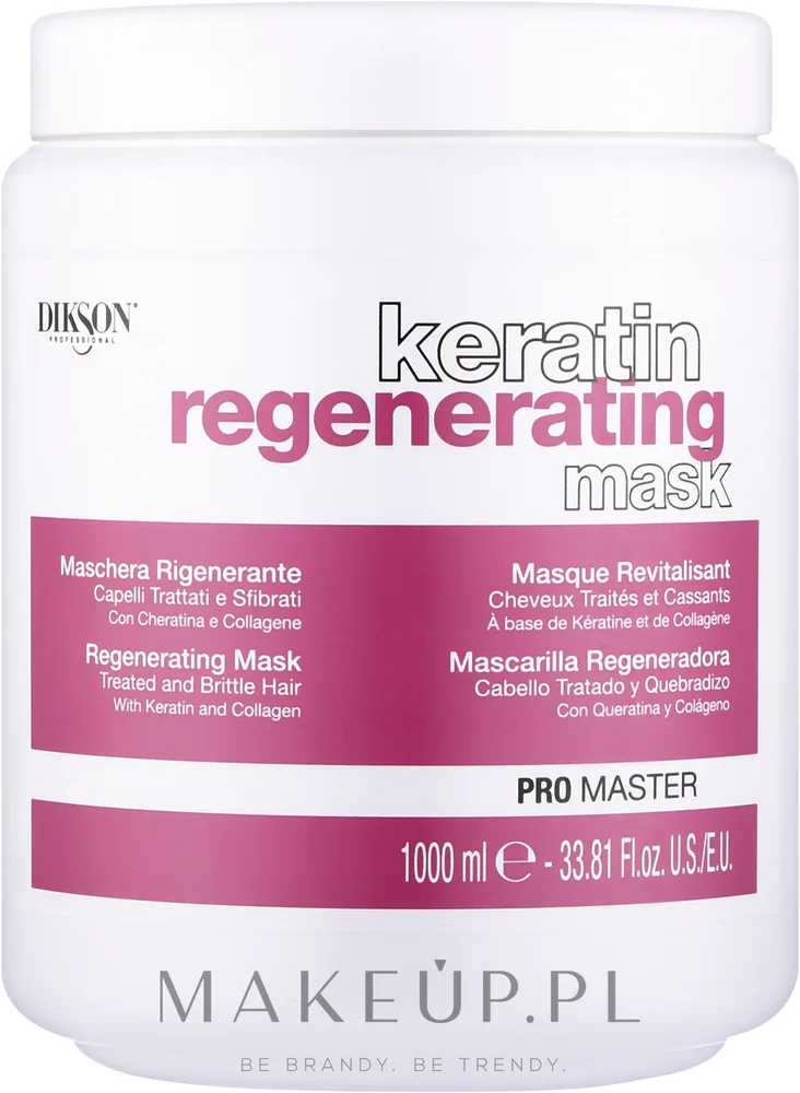 Маска для волос Dikson Keratin ревитализирующая, гидролизованный кератин, коллаген, восстановление структуры, 1000 мл