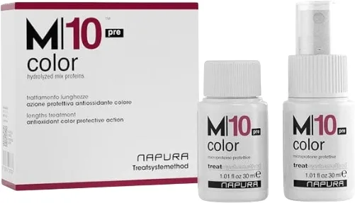 Набор для волос Napura M10 Color Pre спрей и сменный блок с протеинами и кератином 2x30 мл