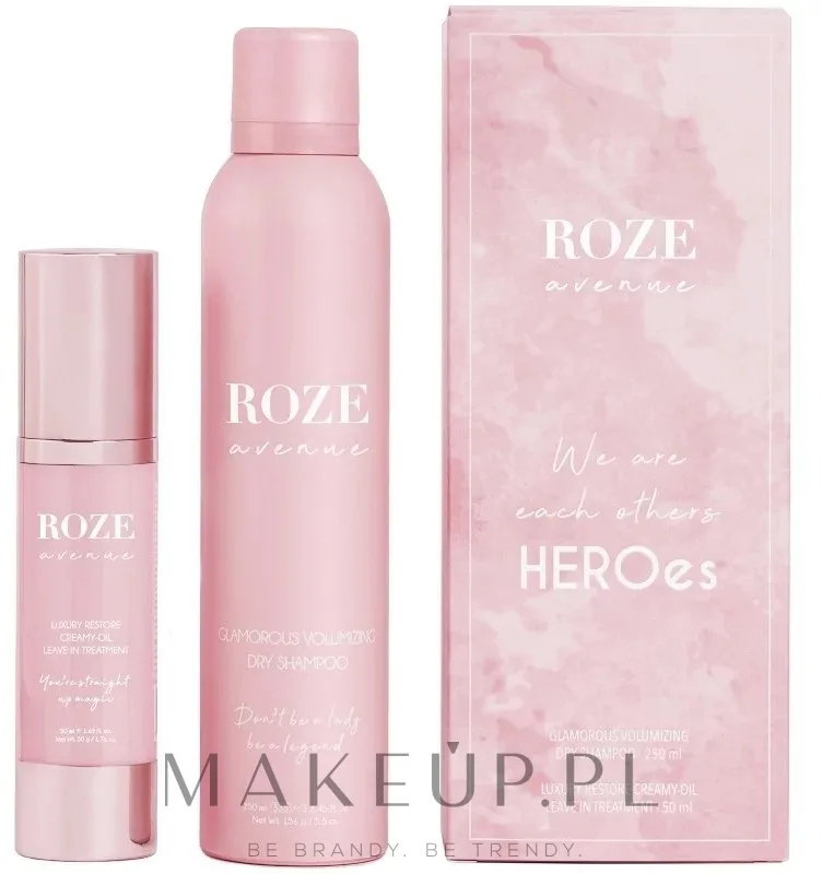 Набор Roze Avenue Heroes сухой шампунь для объема 250 мл и несмываемое крем-масло 50 мл