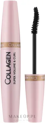 Dermacol Collagen Super Volume and Curl Mascara тушь для ресниц объёмная подкручивающая с коллагеном и пантенолом Black 12 мл