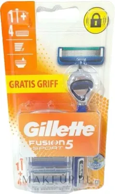 Набор Gillette Fusion 5 Sport станок для бритья и 4 сменные кассеты