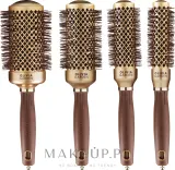 Набор нано-керамических ионных щеток для волос Olivia Garden NanoThermic Gold Brown 4 шт разных диаметров — фото 1