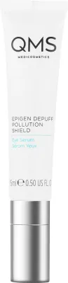 Сыворотка для области вокруг глаз QMS Epigen Depuff Pollution Shield с гиалуроновой кислотой скваланом и пантенолом для зрелой кожи 15 мл