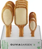 Набор щёток для волос Olivia Garden Bamboo Touch Nylon Display 12 шт бамбук — фото 1