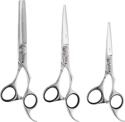 Набор парикмахерских ножниц Olivia Garden SilkCut 5.0 и 5.75 дюйма и филировочные ножницы 35 зубцов в черном чехле