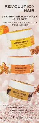Набор масок для волос Revolution Haircare Winter с тыквой чиа и арганой 3x50 мл