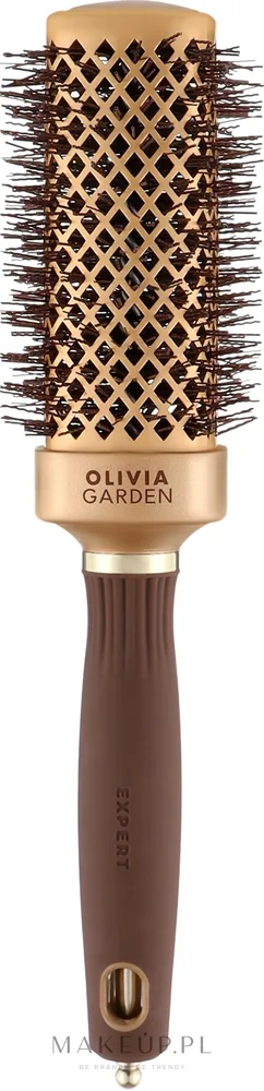Круглая термощётка для волос Olivia Garden Expert Blowout Straight Wavy Bristles Gold & Brown 40 мм