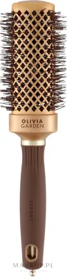 Круглая термощётка для волос Olivia Garden Expert Blowout Straight Wavy Bristles Gold & Brown 40 мм