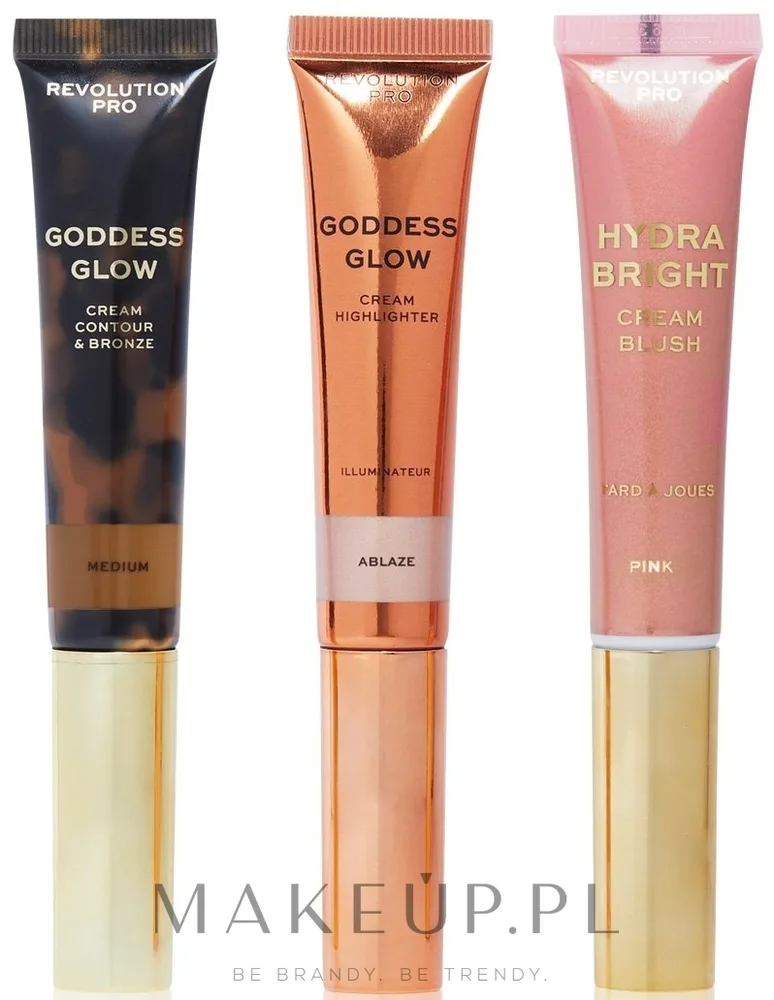 Набор для контуринга Revolution Pro Cream Wand Trio Medium кремовые текстуры, с аппликаторами-кушонами
