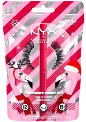 Набор NYX Professional Makeup Feathery Flirt Lash Kit подводка-клей 2 в 1 1 мл и накладные ресницы 2 шт