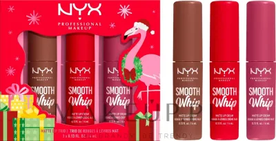 NYX Professional Makeup Zestaw - Набор матовых помад NYX Smooth Whip Matte Lip Cream 3 оттенка 3x4 мл