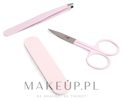 Набор маникюрных аксессуаров IDC Institute Perfect Beauty пилка ножницы и пинцет розовый