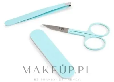 Набор маникюрных аксессуаров IDC Institute Perfect Beauty пилка ножницы и пинцет бирюзовый