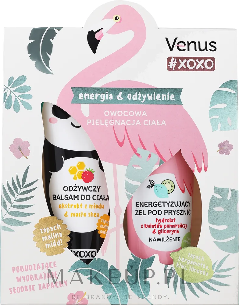 Набор Venus XOXO гель для душа цветок апельсина и бальзам для тела с медом и маслом ши 2x250 мл
