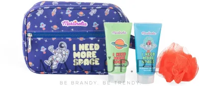 Набор детский Martinelia I Need More Space гель для душа 100 мл лосьон для тела 100 мл и мочалка люфа