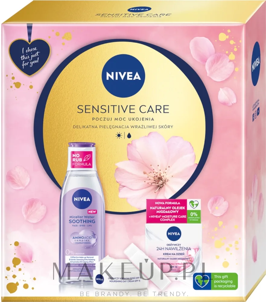 Набор NIVEA Sensitive Care мицеллярная вода и крем с пантенолом для чувствительной кожи 200+50 мл
