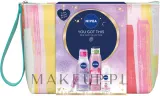 Набор NIVEA You Got This антиперспирант гель для душа бальзам для губ мицеллярная вода и косметичка 50+300+200 мл — фото 1