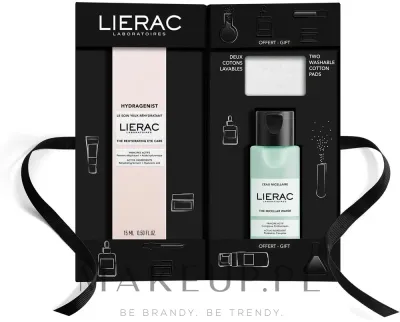 Набор Lierac Hydragenist Ready to Go крем для области вокруг глаз 15 мл мицеллярная вода 50 мл и 2 многоразовых диска