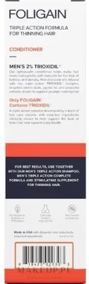 Кондиционер для волос Foligain Men's с комплексом Trioxidil, для истончённых волос