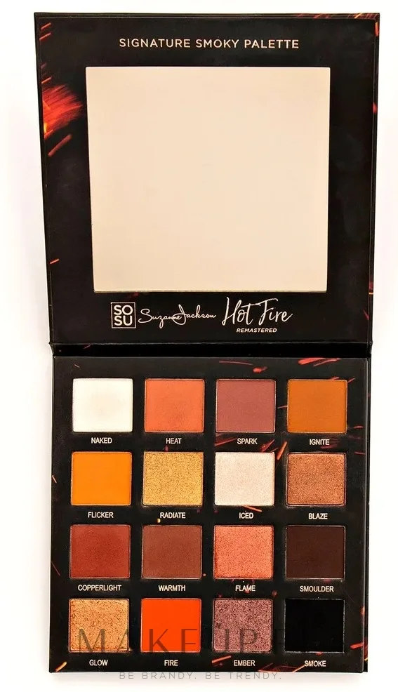 Палетка теней Sosu by SJ Hot Fire Remastered Signature Smoky Palette 16 оттенков