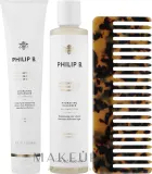 Набор для объема волос Philip B Weightless Volumizing шампунь кондиционер и расческа с пантенолом и экстрактом риса 220+178 мл — фото 2