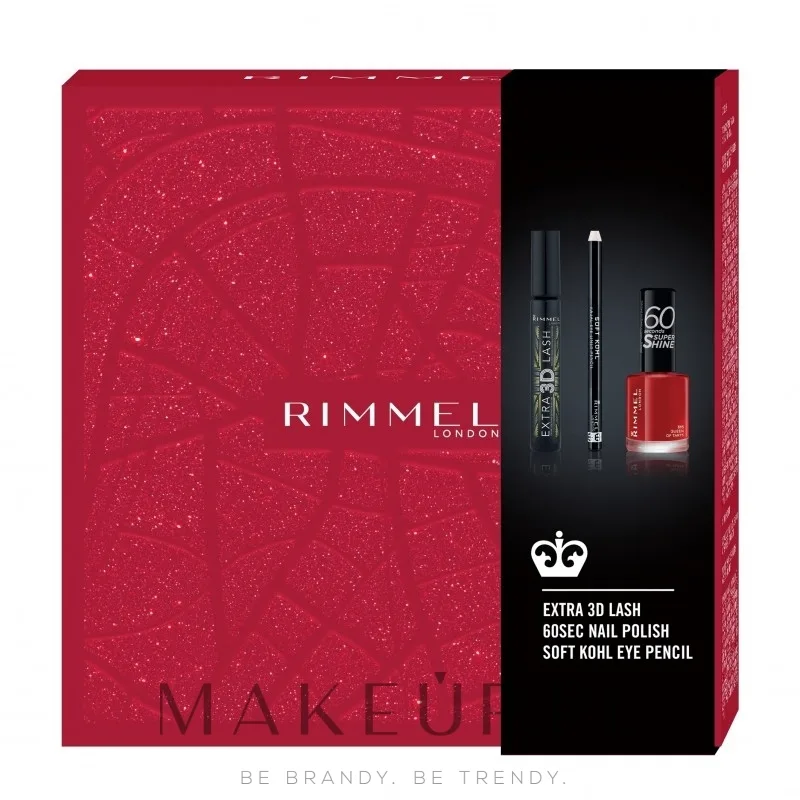 Набор Rimmel тушь для ресниц 8 мл карандаш для глаз 1.2 г и лак для ногтей 8 мл