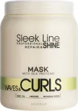 Маска для вьющихся волос Stapiz Sleek Line дисциплина завитка, масло ши, шёлк, креатин, экстракт родиолы, 1000 мл — фото 2