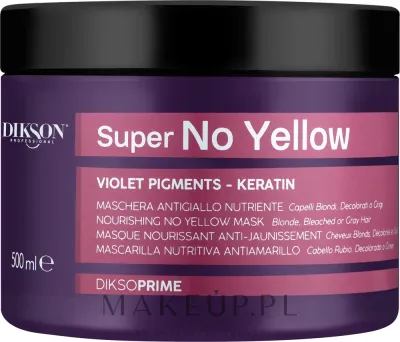 Тонирующая маска для светлых волос Dikson Super No-Yellow нейтрализация желтизны, рисовый протеин, аминокислоты, фиолетовый пигмент