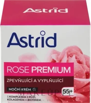 Крем для лица Astrid Rose Premium ночной с розами для зрелой кожи 55+ 50 мл