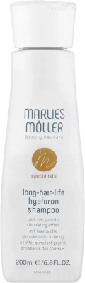 Гиалуроновый шампунь Marlies Möller Long-Hair-Life с кофеином и яблоком, для тонких волос, 200 мл