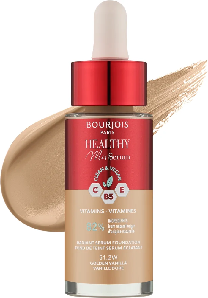 Тональная основа-сыворотка Bourjois Healthy Mix Serum Foundation натуральная матовая, 30 мл, оттенок 52W - Vanilla