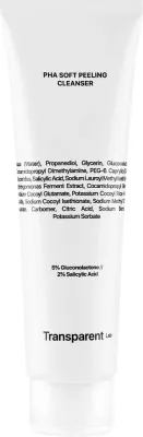 Transparent Lab PHA Soft Peeling Cleanser мультикислотный очищающий пилинг для лица с ниацинамидом и реналем 150 мл