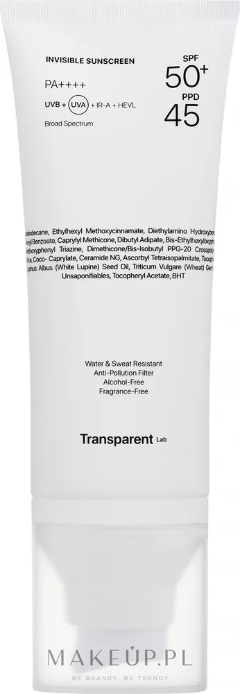 Крем для лица Transparent Lab Invisible солнцезащитный SPF 50+ 100 мл