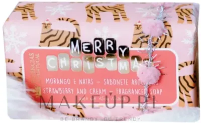 Мыло твёрдое Essencias De Portugal Merry Christmas Клубника и крем, 150 г