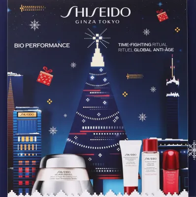 Набор для лица Shiseido Bio-Performance Holiday Kit крем очищающая пенка софтнер и концентрат 50+15+30+10 мл