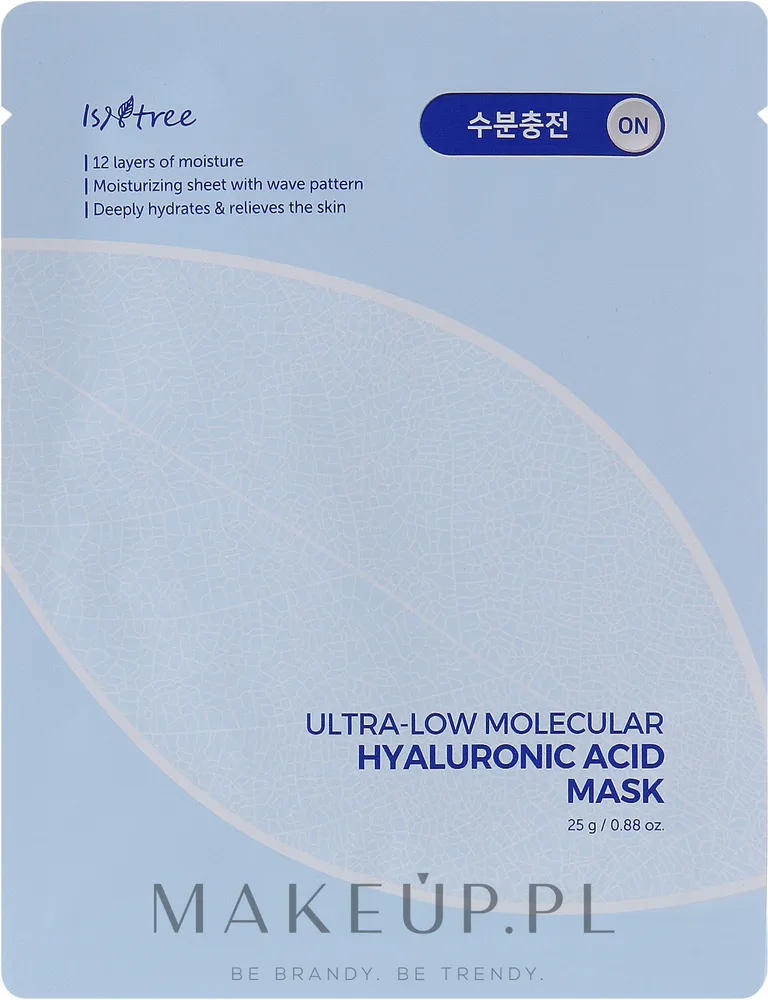 IsNtree Ultra-Low Molecular Hyaluronic Acid Mask — тканевая маска для лица с 8 формами гиалуроновой кислоты, 10×25 г