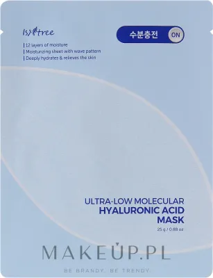 IsNtree Ultra-Low Molecular Hyaluronic Acid Mask — тканевая маска для лица с 8 формами гиалуроновой кислоты, 10×25 г