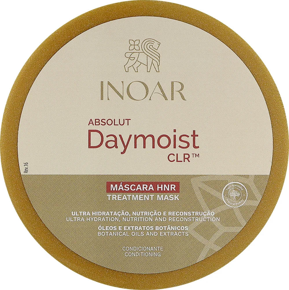 Маска для волос Inoar Absolut Daymoist CLR увлажняющая, экстракт крапивы, арника, пантенол, термозащита, 250 г