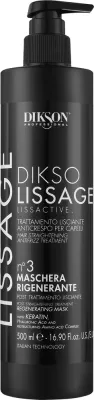 Маска для волос Dikson Lissactive №3 восстановление после разглаживания, кератин, гиалуроновая кислота, аминокислоты, 500 мл