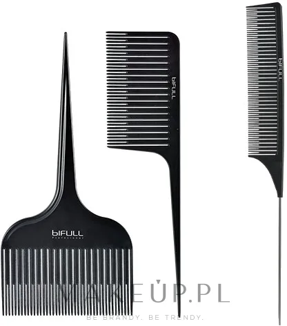 Набор профессиональных расчесок Bifull Professional Set Of Combs For Balayages 3 шт разных размеров