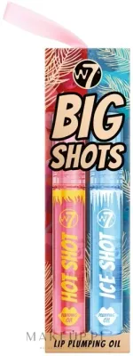 Набор масел для губ W7 Big Shots с эффектом тепла и охлаждения 2 x 2 мл