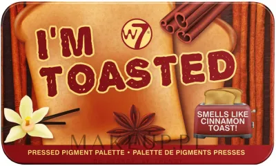 Палетка теней для век W7 I'm Toasted Pressed Pigment Palette 8 оттенков
