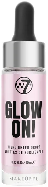 Хайлайтер для лица W7 Glow On! Highlighter Drops жидкий, с эффектом сияния, 10 мл, оттенок Flare
